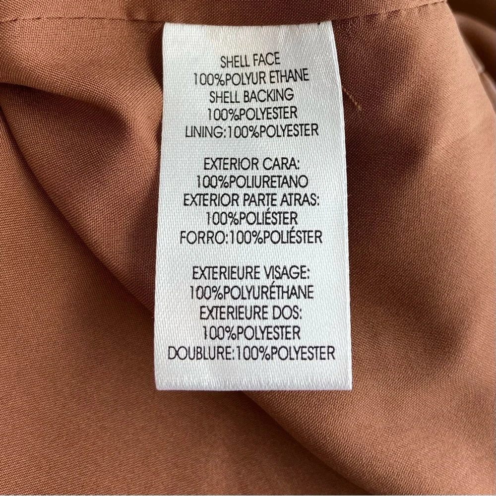 Calvin Klein Jacket‎ Women's Medium Brown Cropped Faux Leather